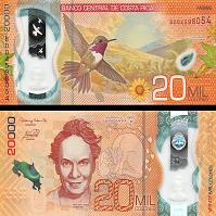 *20000 Colones Kostarika 2018 (2020), P284a UNC polymer - Kliknutím na obrázok zatvorte -
